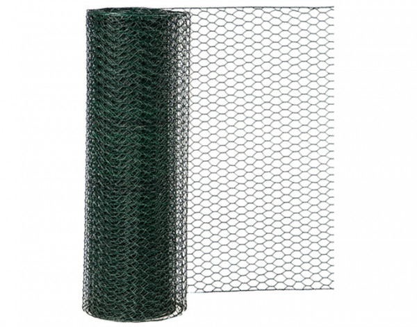 Sechseckgeflecht PVC-grün M: 25 / HM:1000 mm / L: 5 m
