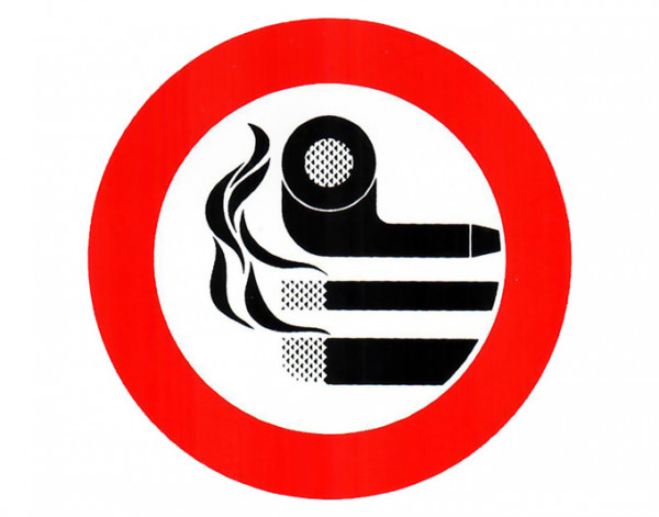 Schild 3xBild Rauchen verboten 152x152mm 10024 Kunststoff