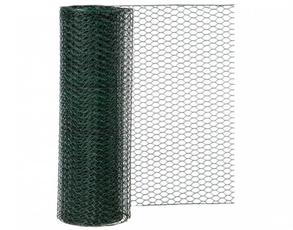 Sechseckgeflecht PVC-grün M: 25 / HM:1000 mm / L: 10 m