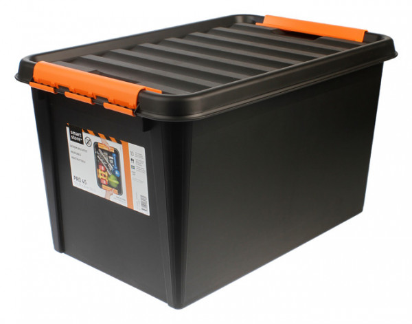 Pro SmartBox mit Deckel schwarz/orange, 50 L
